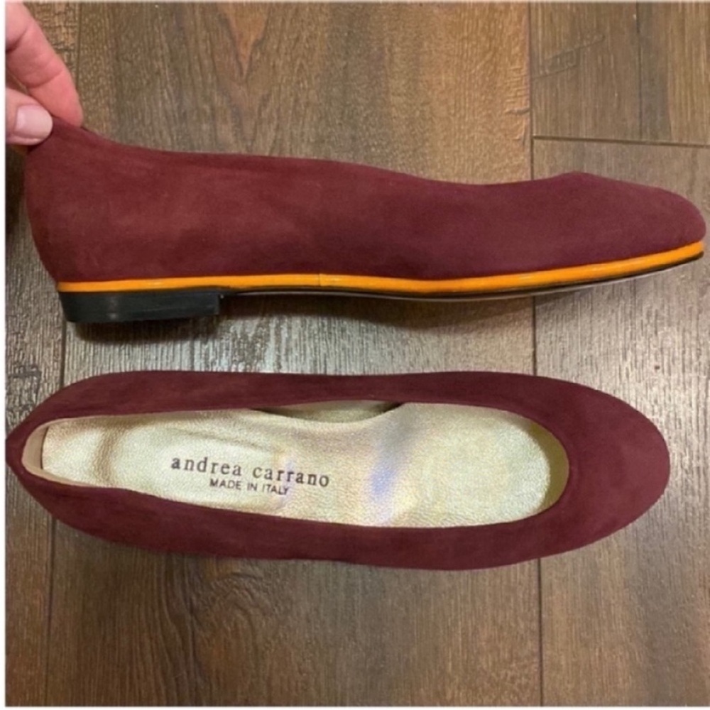 Andrea Carrano Shoes Baby Suede Flats Shoes Size 8.5